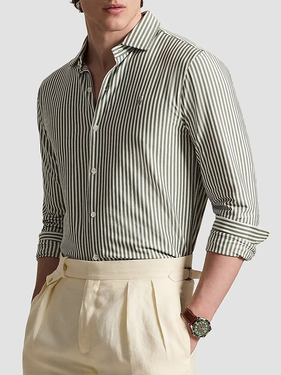 Polo Ralph Lauren Men's Classic-Fit Cotton Seersucker Oxford Shirt | Thumbnail 4
