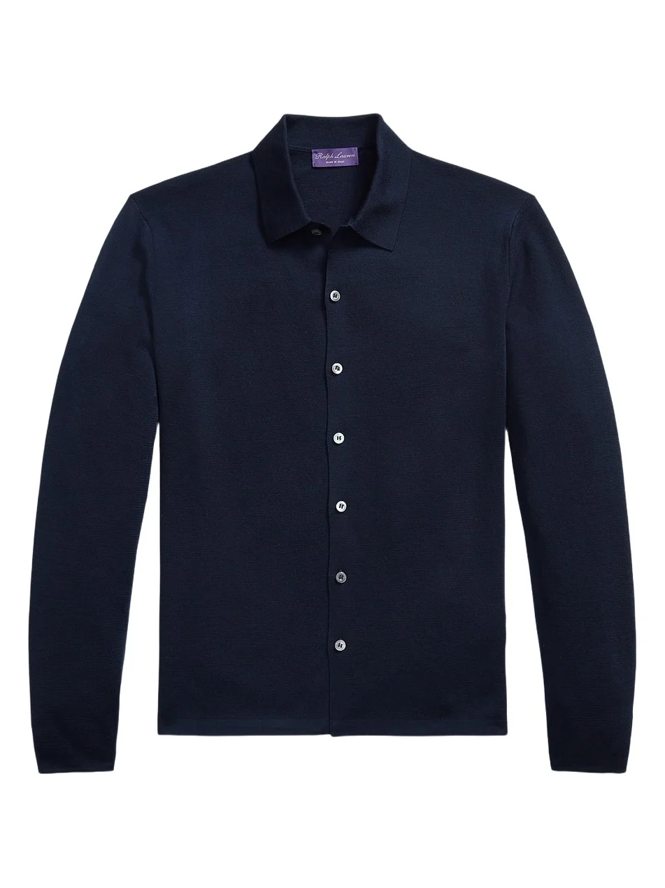 Men's Wool Polo Cardigan Men's Wool Polo Cardigan