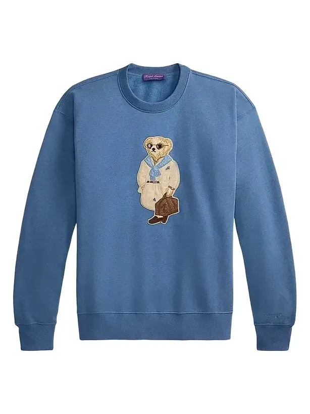 Men's Polo Bear Cotton Crewneck Sweatshirt Men's Polo Bear Cotton Crewneck Sweatshirt