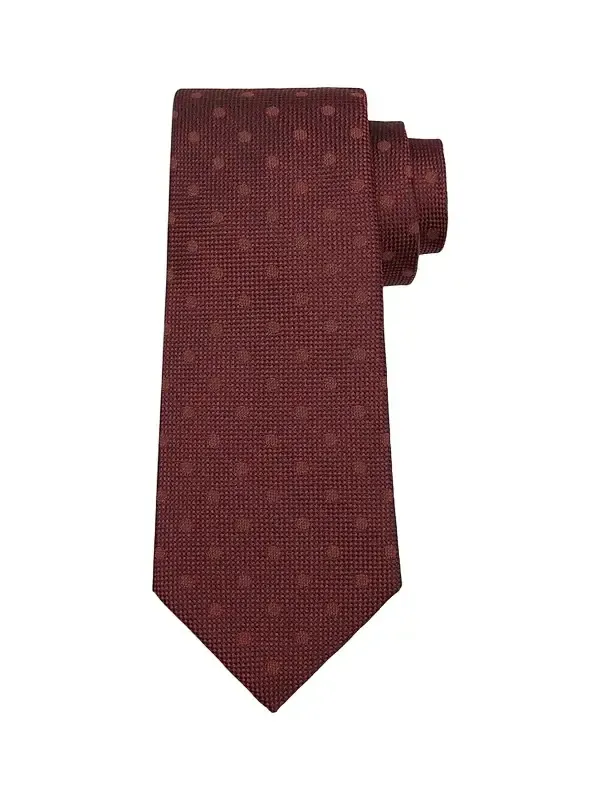 Kiton Men's Polka Dot Woven Silk Tie
