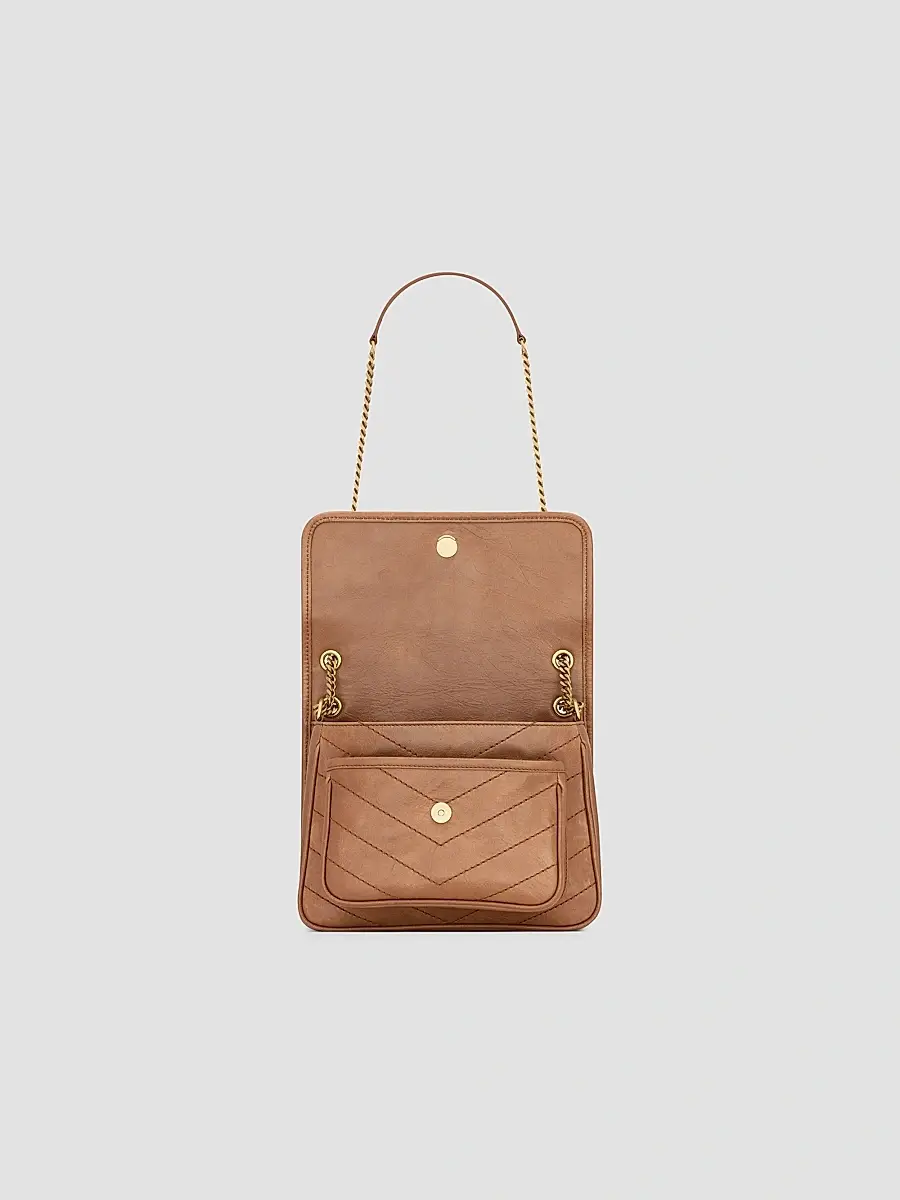 Saint Laurent Women's Niki Baby Shoulder Bag in Vintage Leather - Light Caramel | Thumbnail 4 Saint Laurent Women's Niki Baby Shoulder Bag in Vintage Leather - Light Caramel | Thumbnail 4