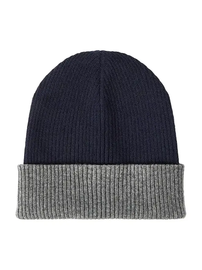 Brunello Cucinelli Men's Cashmere Double Knit Ribbed Beanie