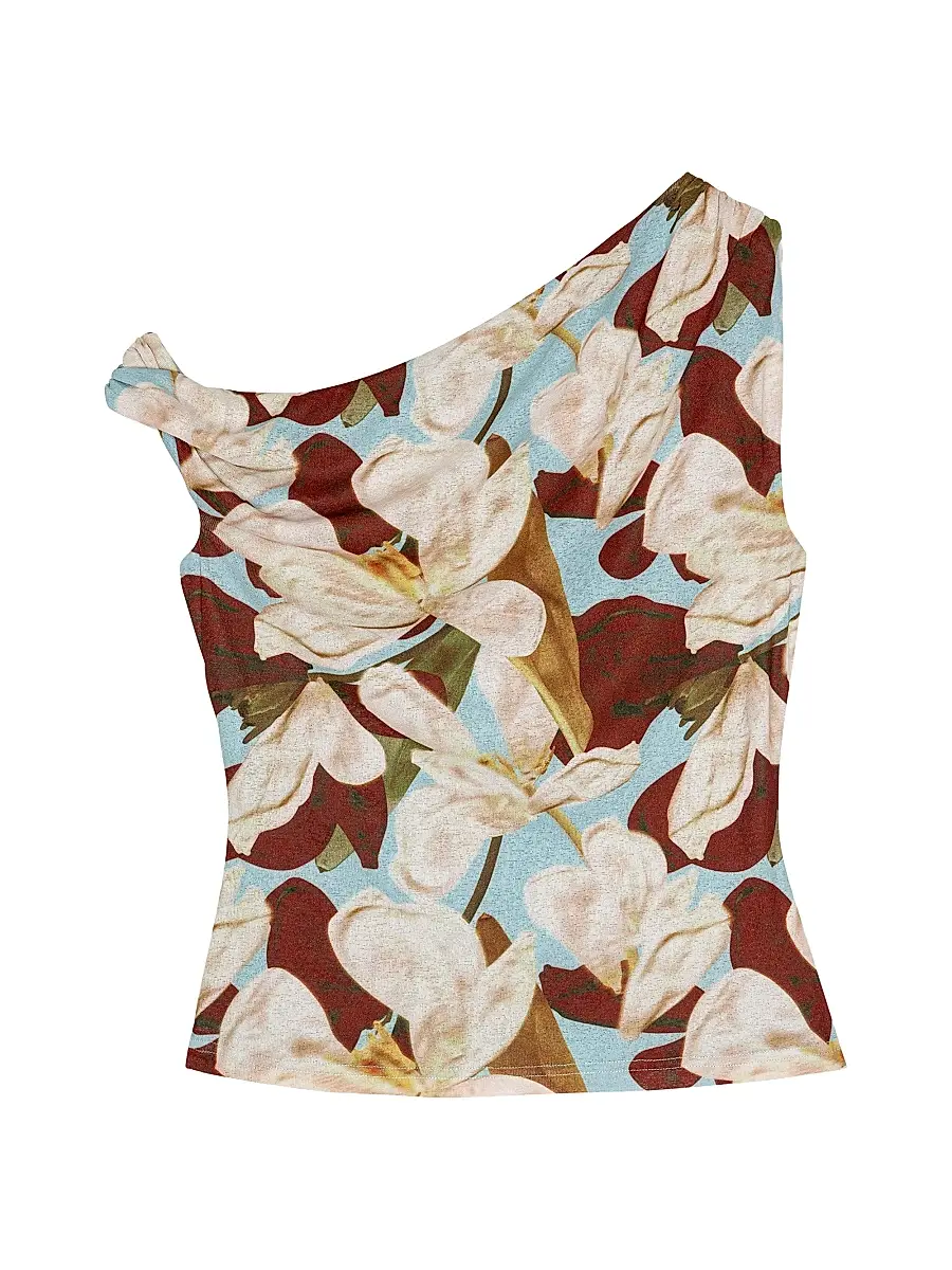 RAILS Women's Orelia Floral Asymmetric Top - Plumeria - Size XS | Image 1 RAILS Women's Orelia Floral Asymmetric Top - Plumeria - Size XS | Image 1