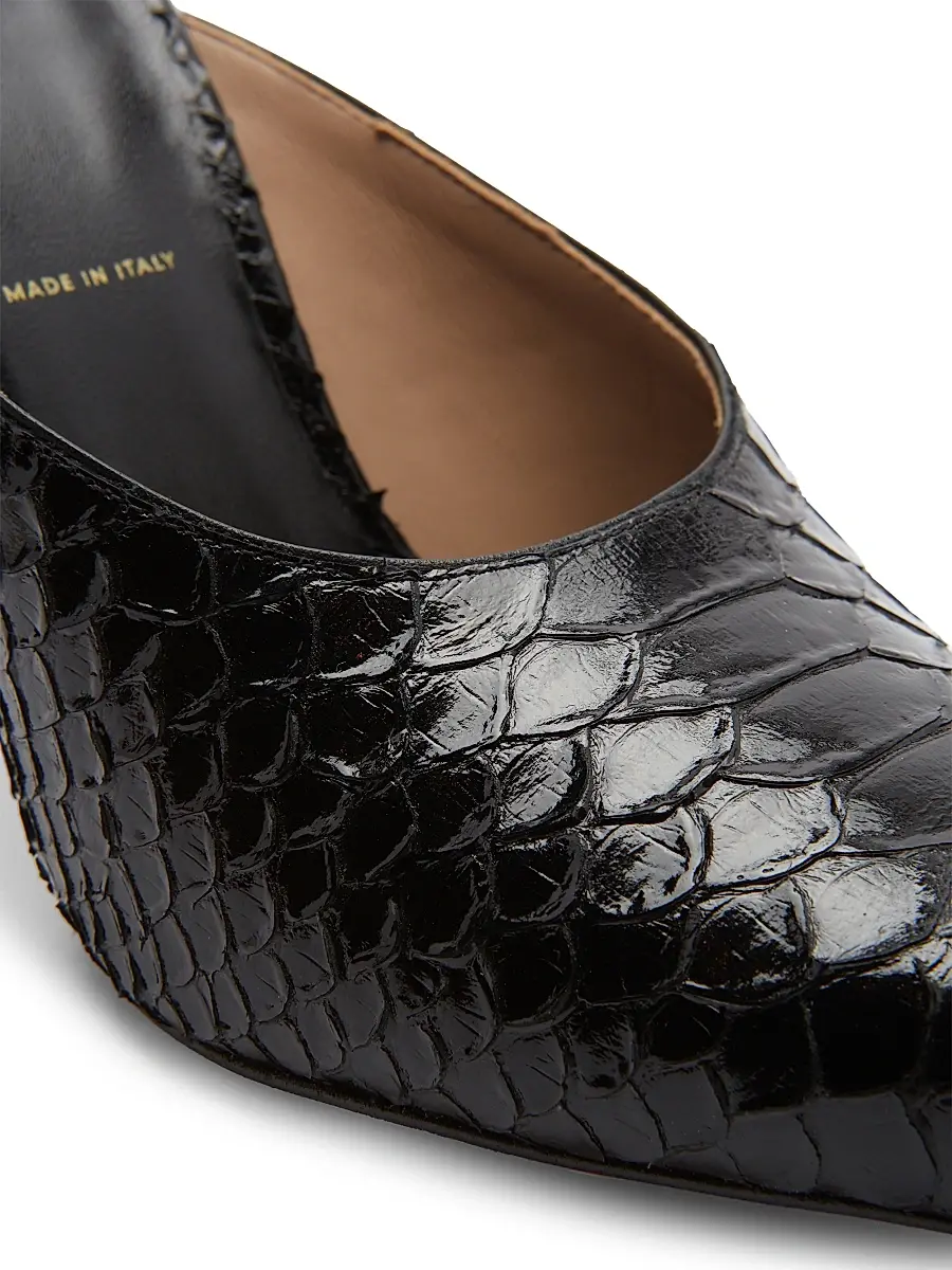 Tom Ford Women's 85MM Python-Embossed Leather Mules | Thumbnail 6