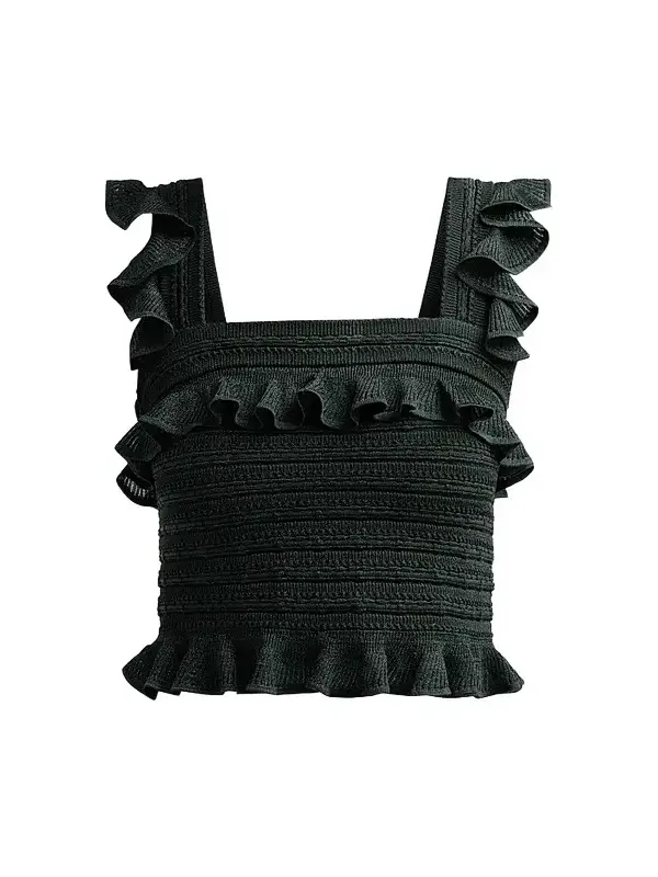 Women's Valiant Frill Knit Crop Cami