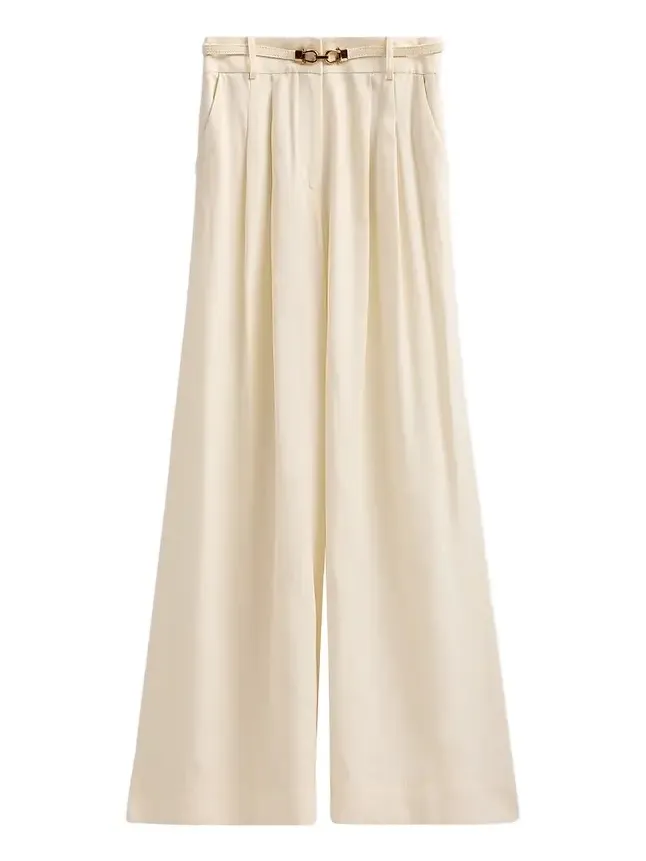 Women's Belted Wide Leg Pants Women's Belted Wide Leg Pants