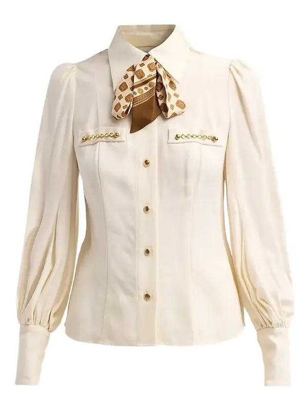 Zimmermann Women's Utility Printed Tieneck Blouse