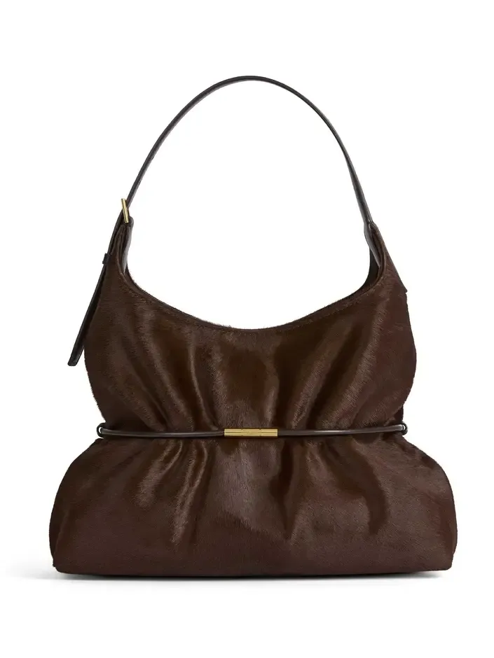 Balmain SPHYNX medium bag in pony-effect leather