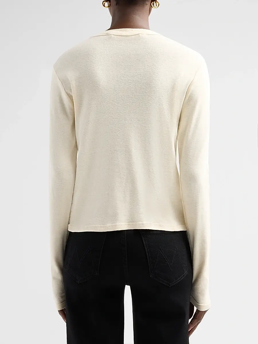 Mother Women's The Itty Bitty Long-Sleeve Crop T-Shirt | Thumbnail 3 Mother Women's The Itty Bitty Long-Sleeve Crop T-Shirt | Thumbnail 3