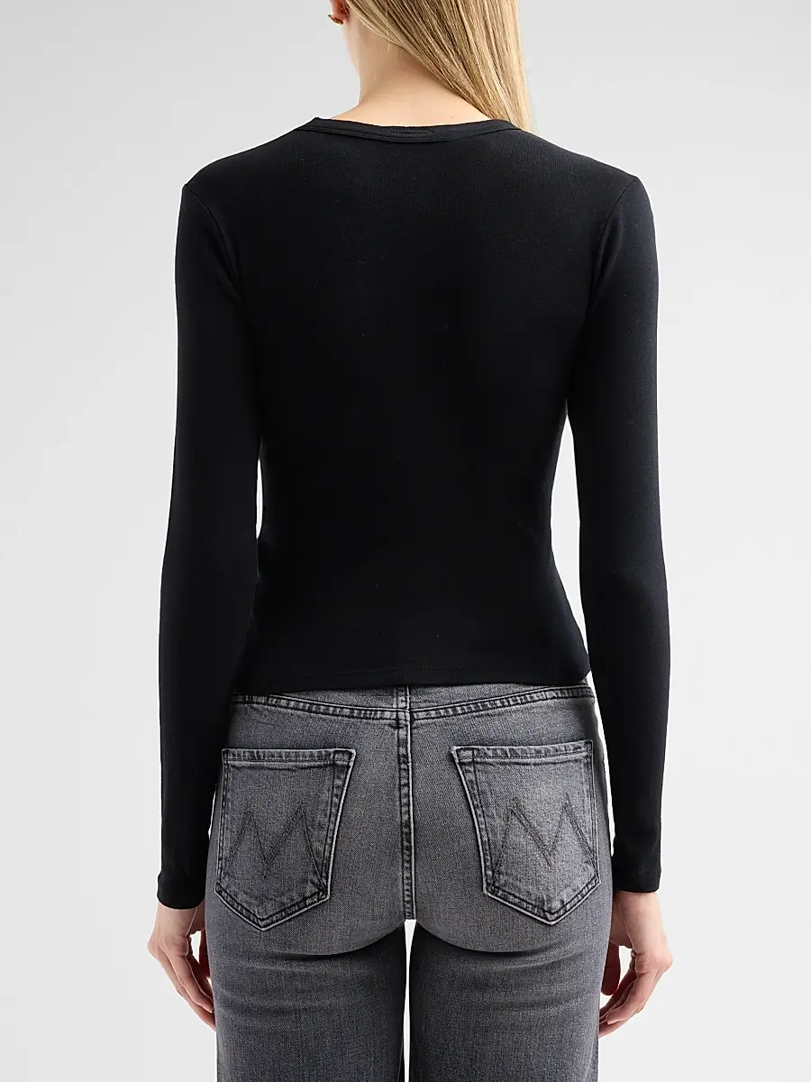 Mother Women's The Itty Bitty Long-Sleeve Crop T-Shirt | Thumbnail 3 Mother Women's The Itty Bitty Long-Sleeve Crop T-Shirt | Thumbnail 3