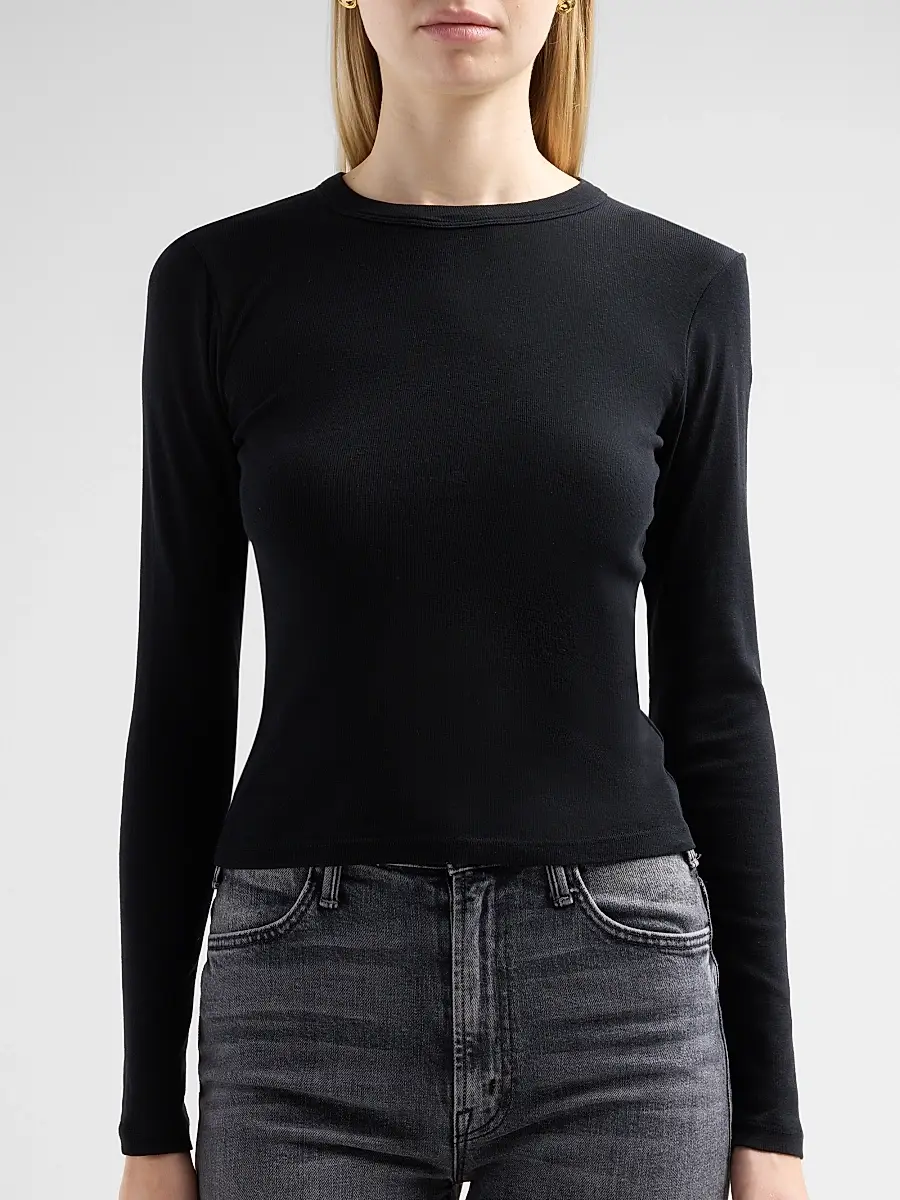 Mother Women's The Itty Bitty Long-Sleeve Crop T-Shirt | Thumbnail 5 Mother Women's The Itty Bitty Long-Sleeve Crop T-Shirt | Thumbnail 5