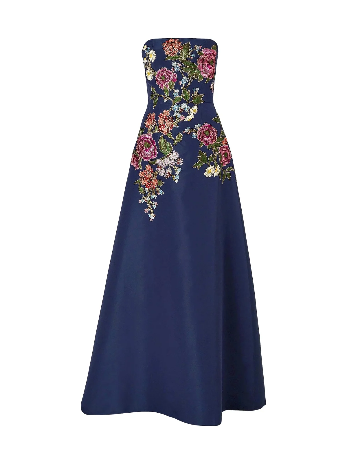 Women's Sequined Silk Strapless A-Line Gown Women's Sequined Silk Strapless A-Line Gown