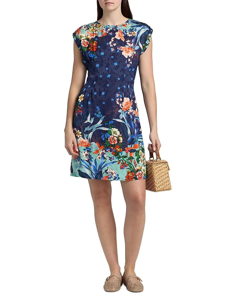 Johnny Was Women's Carice Printed Jacquard Minidress | Thumbnail 2 Johnny Was Women's Carice Printed Jacquard Minidress | Thumbnail 2