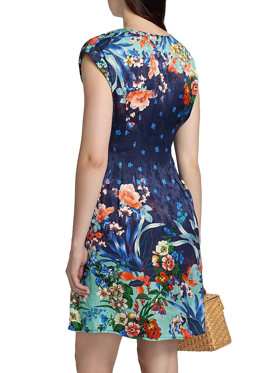 Johnny Was Women's Carice Printed Jacquard Minidress | Thumbnail 5 Johnny Was Women's Carice Printed Jacquard Minidress | Thumbnail 5