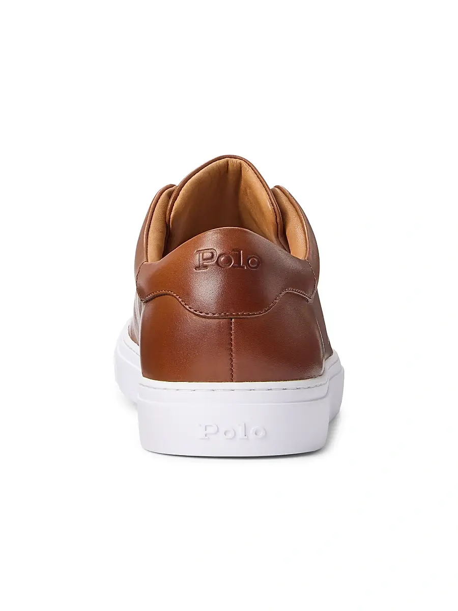 Polo Ralph Lauren Men's Jermain II Leather Low-Top Sneakers | Thumbnail 3 Polo Ralph Lauren Men's Jermain II Leather Low-Top Sneakers | Thumbnail 3