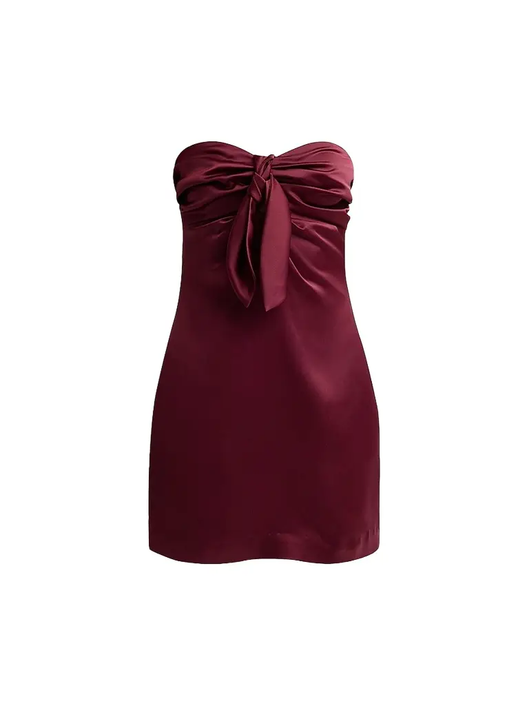 Ramy Brook Women's Orion Bow Minidress - Cranberry | Image 1 Ramy Brook Women's Orion Bow Minidress - Cranberry | Image 1