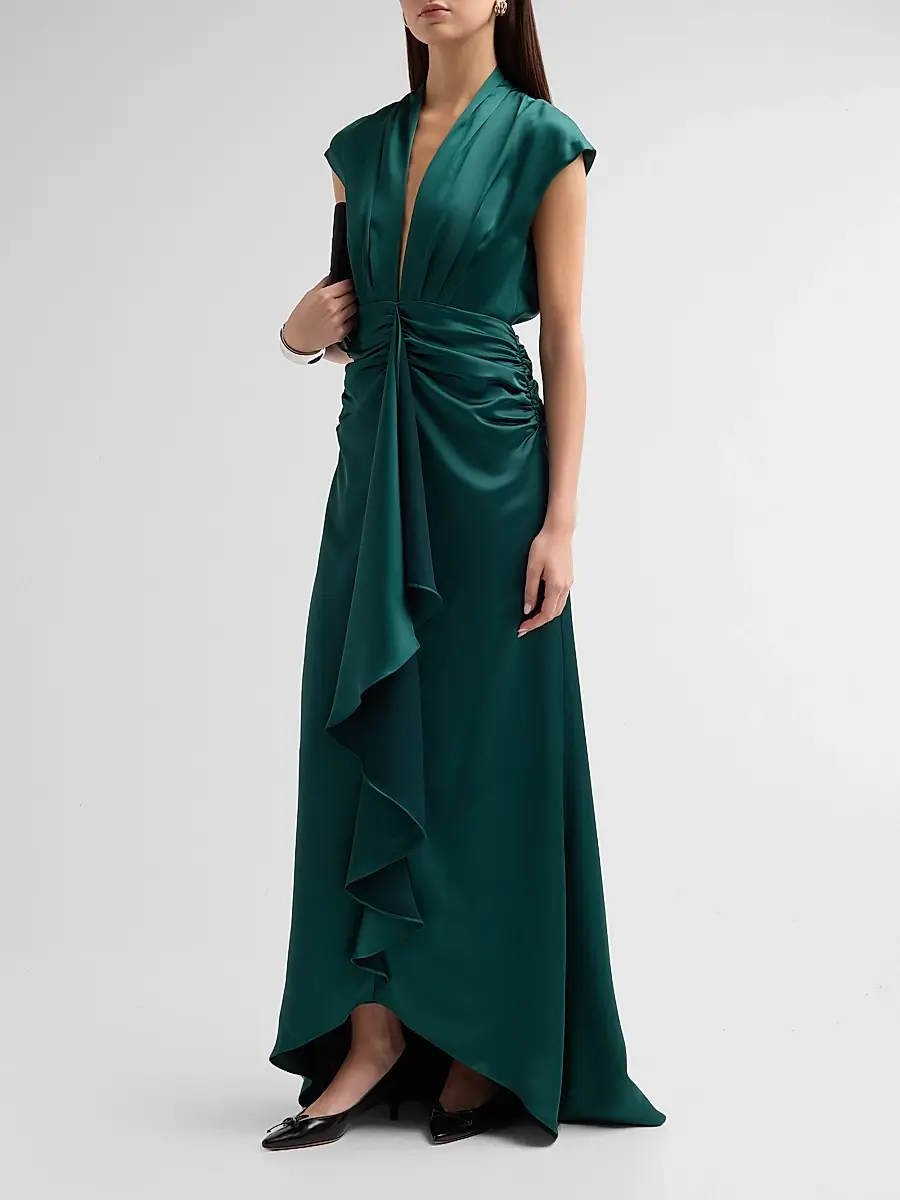Ramy Brook Women's Catrin Waterfall Hi-Low Gown | Thumbnail 4 Ramy Brook Women's Catrin Waterfall Hi-Low Gown | Thumbnail 4