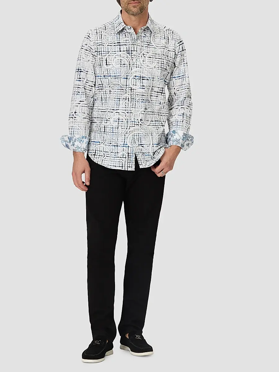Robert Graham Men's Webster Printed Cotton Button-Front Shirt | Thumbnail 2