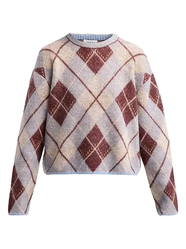 Women's Sybil Argyle-Inspired Crewneck Sweater Women's Sybil Argyle-Inspired Crewneck Sweater