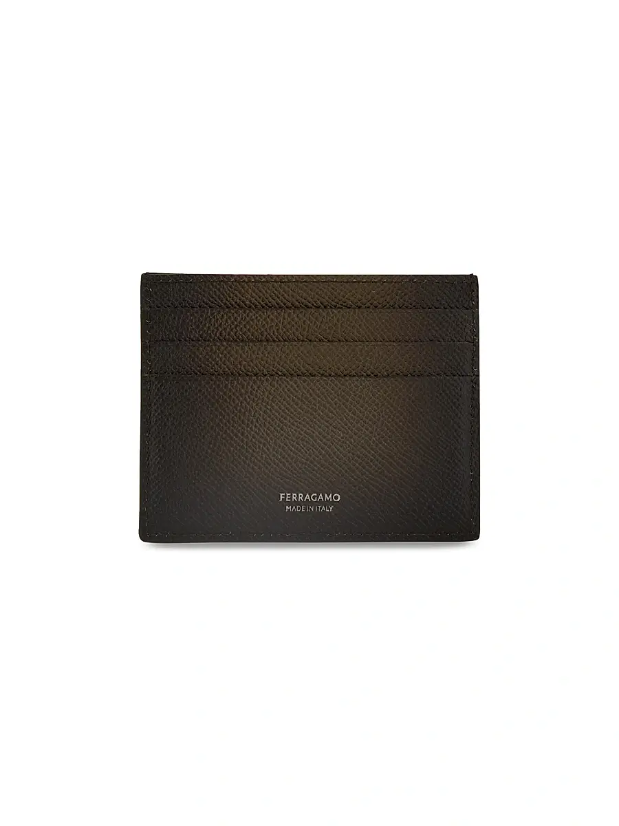 Ferragamo Men's Micro Gancio Leather Card Case | Thumbnail 3 Ferragamo Men's Micro Gancio Leather Card Case | Thumbnail 3