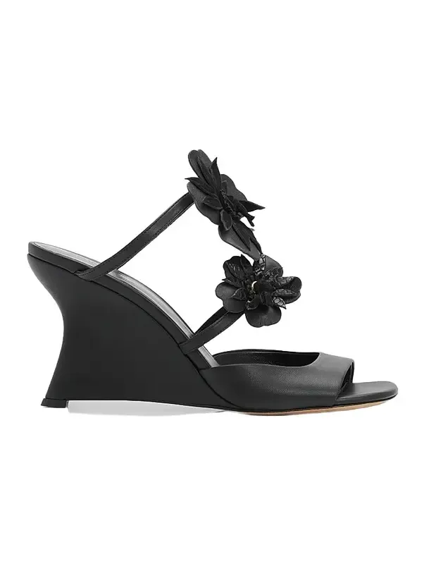 Women's Belara 85MM Floral Leather Wedge Sandals
