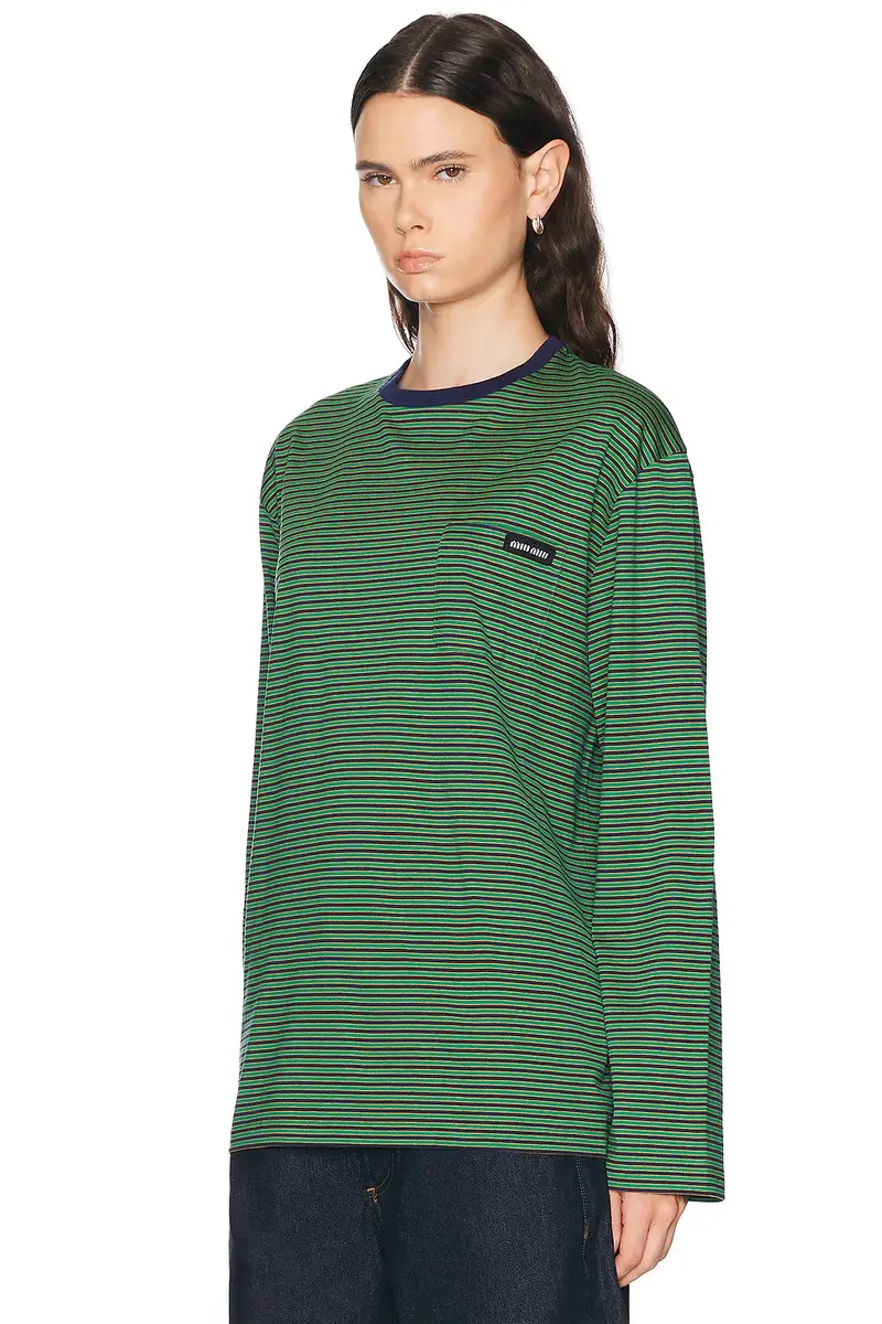 Miu Miu Jersey Top | Thumbnail 2 Miu Miu Jersey Top | Thumbnail 2