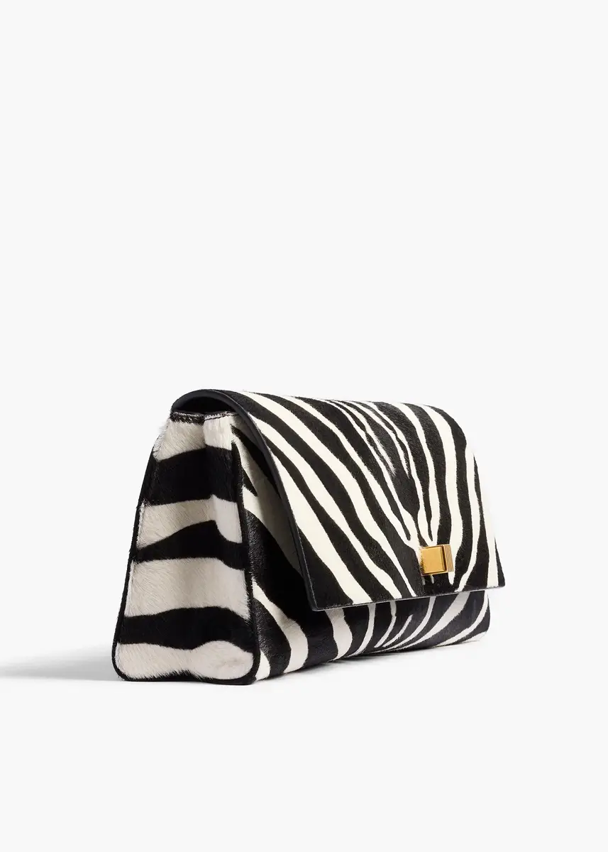 Khaite Audrey Clutch In Zebra Print Haircalf | Thumbnail 3