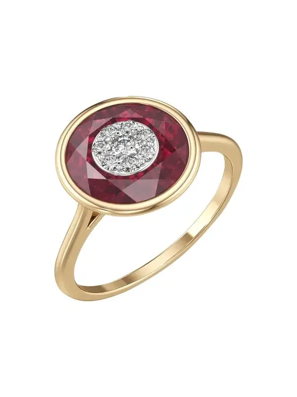 Bhansali 18K Fusion Stone and Brilliant Diamond Ring