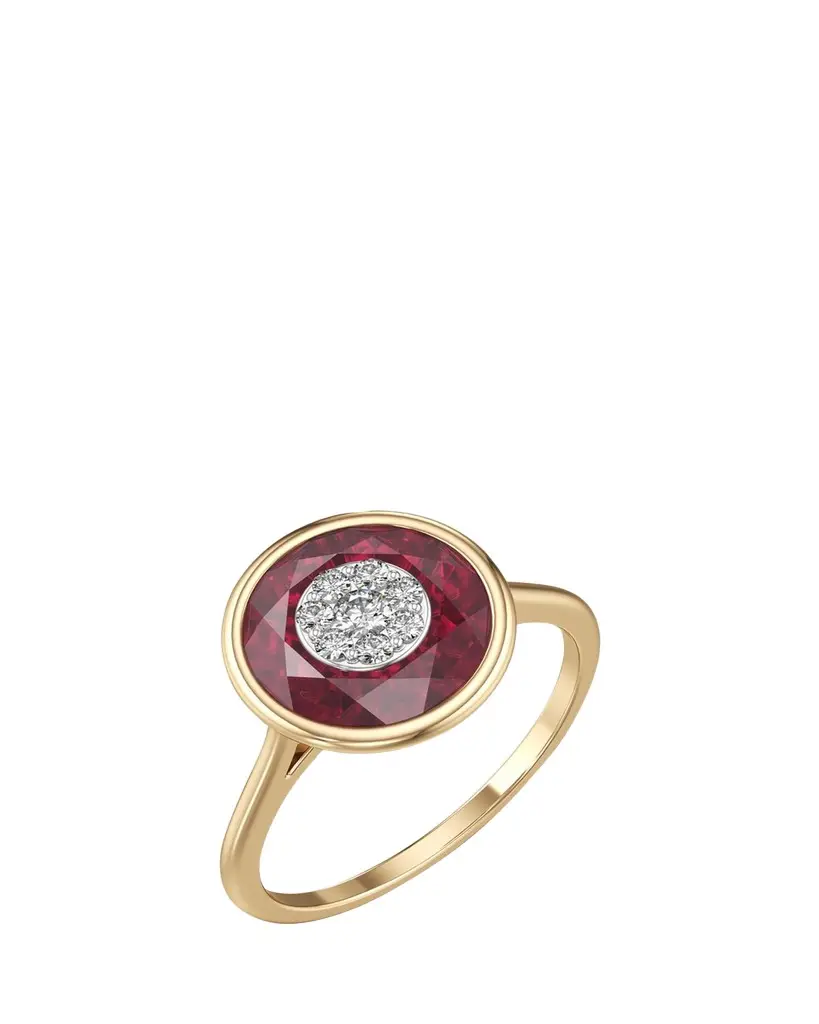 Bhansali 18K Fusion Stone and Brilliant Diamond Ring, Size | Image 1 Bhansali 18K Fusion Stone and Brilliant Diamond Ring, Size | Image 1