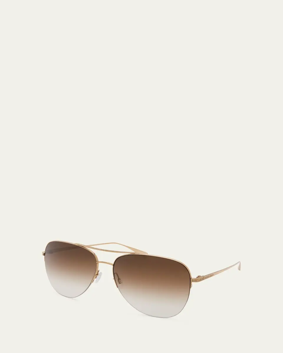 BARTON PERREIRA Chevalier Brown Titanium Aviator Sunglasses | Thumbnail 2 BARTON PERREIRA Chevalier Brown Titanium Aviator Sunglasses | Thumbnail 2