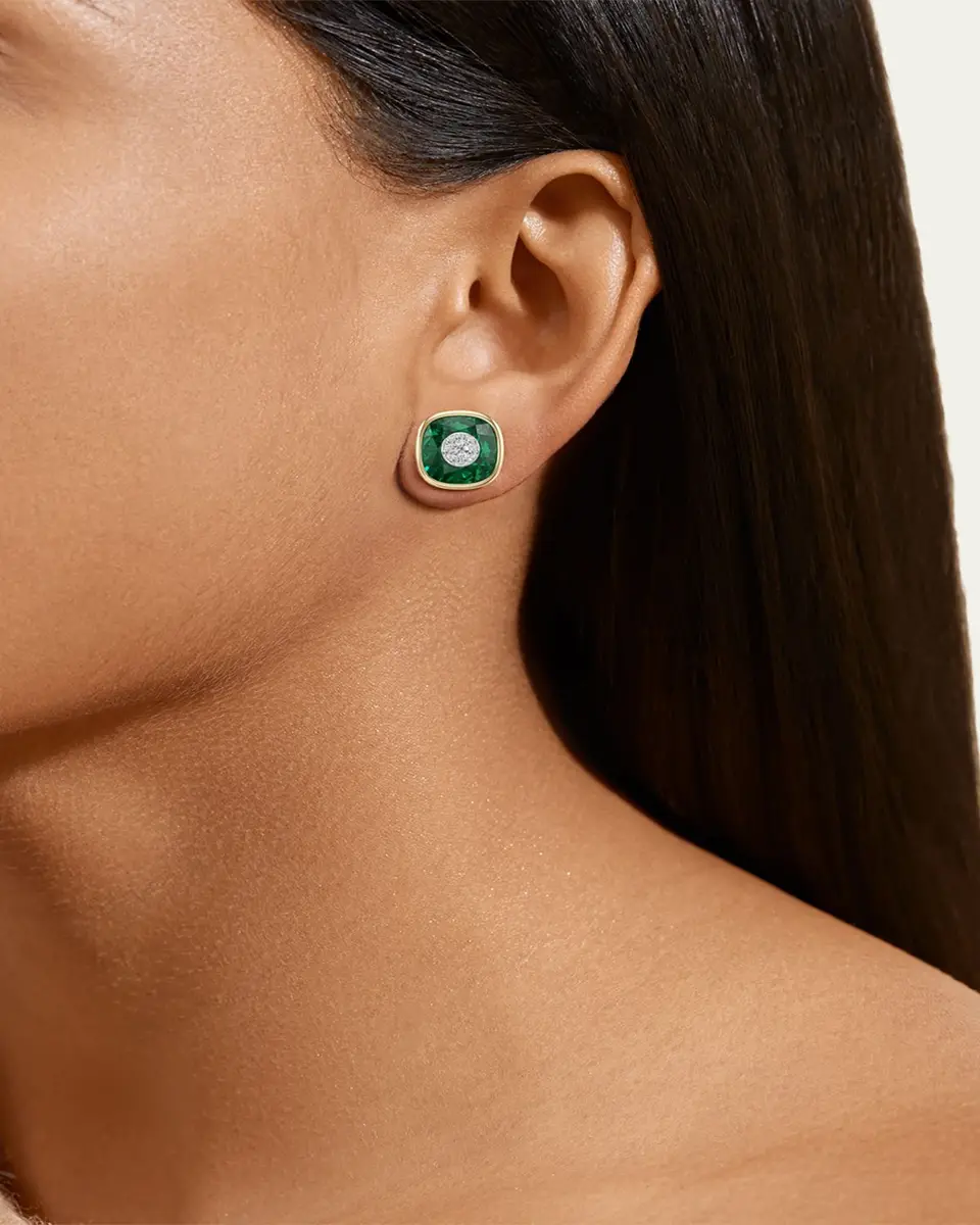 Bhansali One Collection 10mm Fusion Cushion Earrings | Thumbnail 2 Bhansali One Collection 10mm Fusion Cushion Earrings | Thumbnail 2