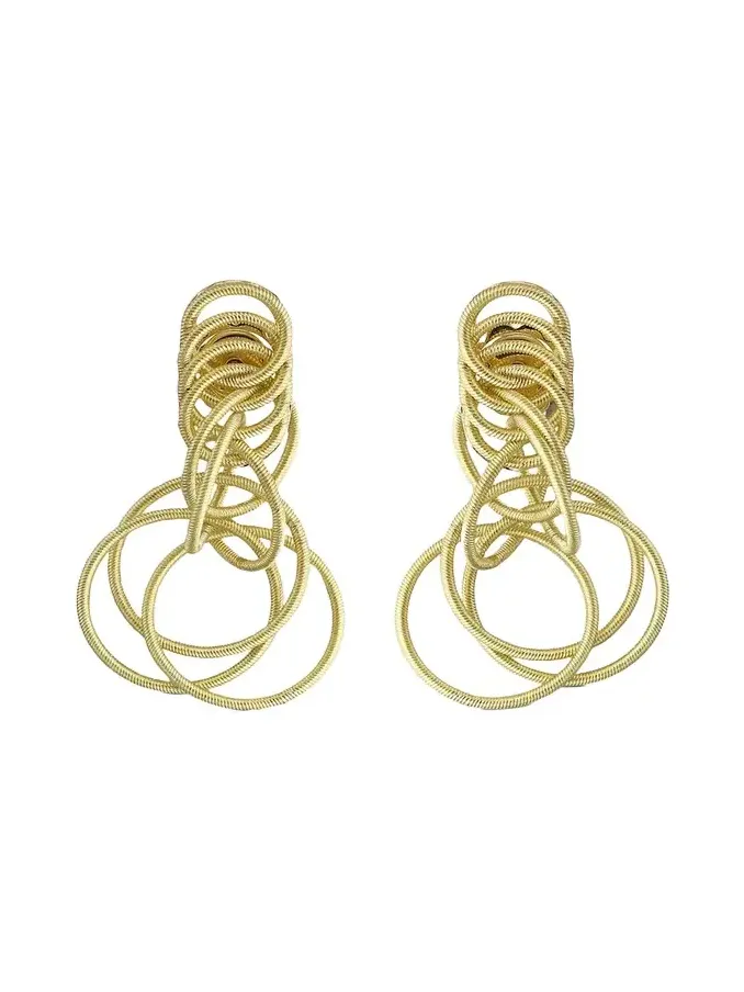 Hawaii 18K Yellow Gold Short Earrings
