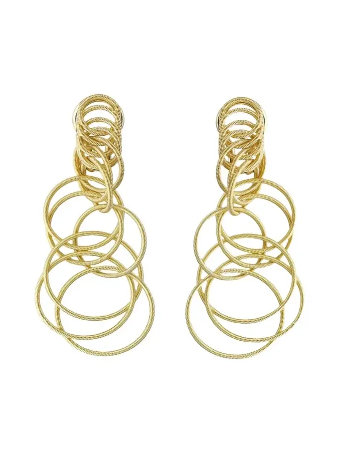 Hawaii 18K Yellow Gold Small Circles Earrings