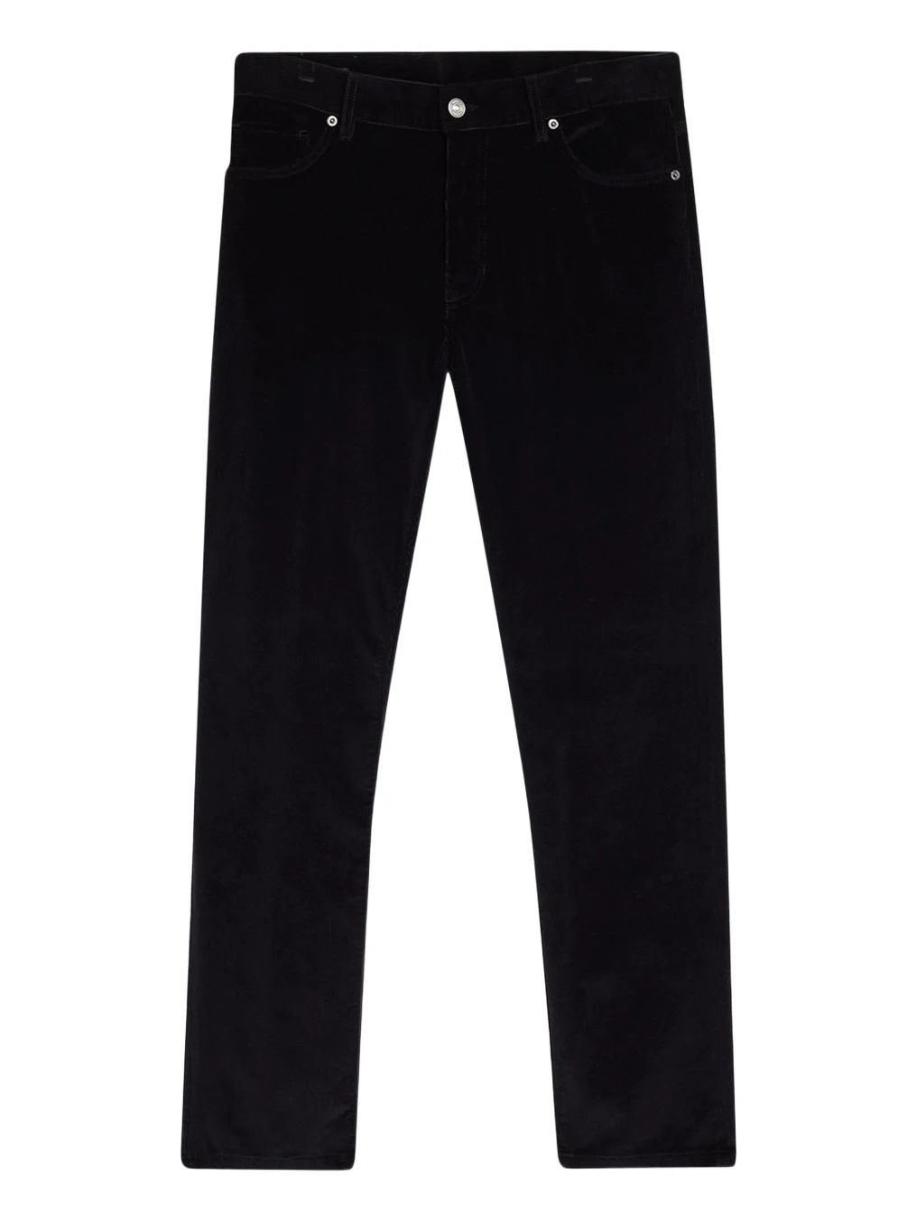 Zegna Men's Dark Gray Corduroy Straight-Leg Jeans