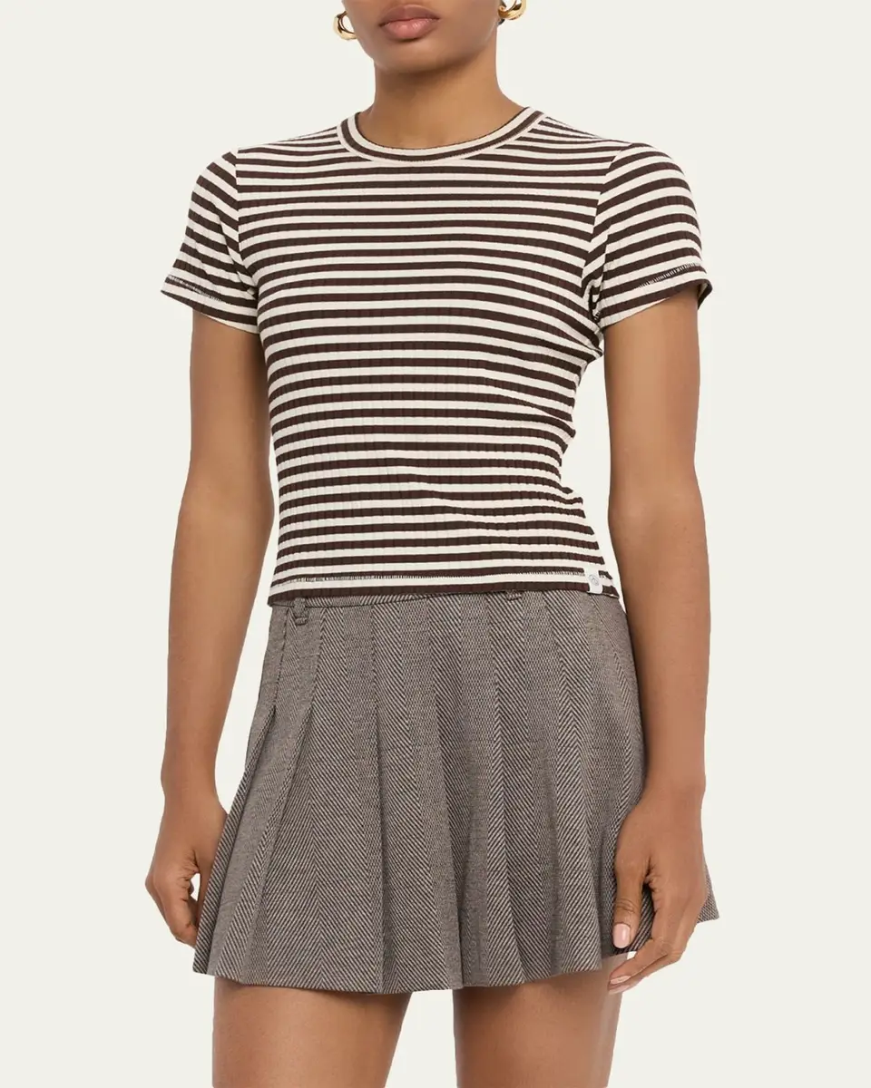 rag & bone Luca Stripe Rib-Knit Top | Thumbnail 4