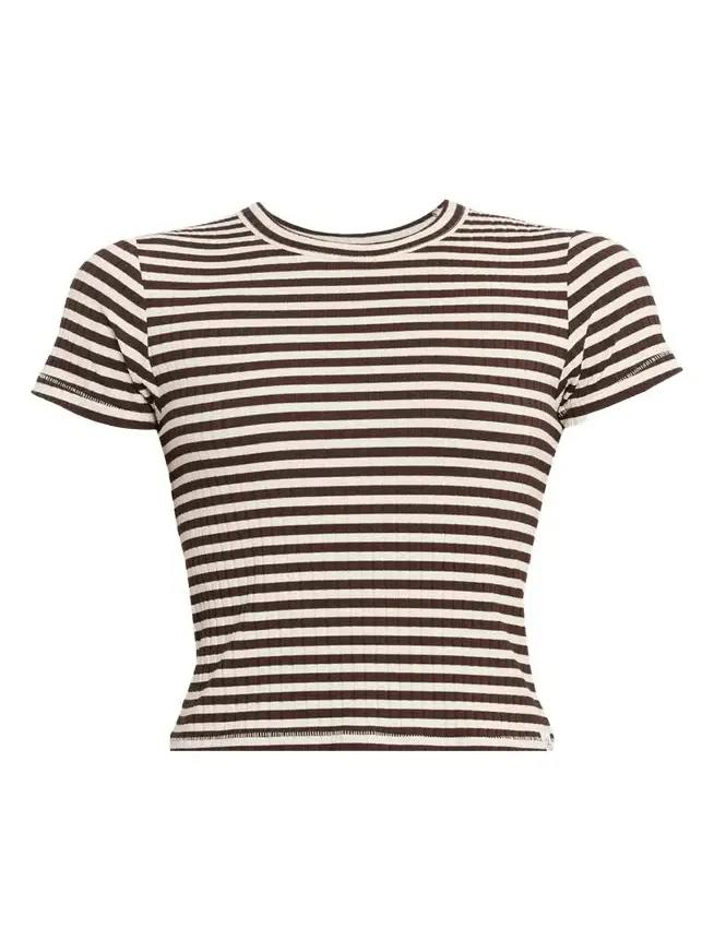 Luca Stripe Rib-Knit Top