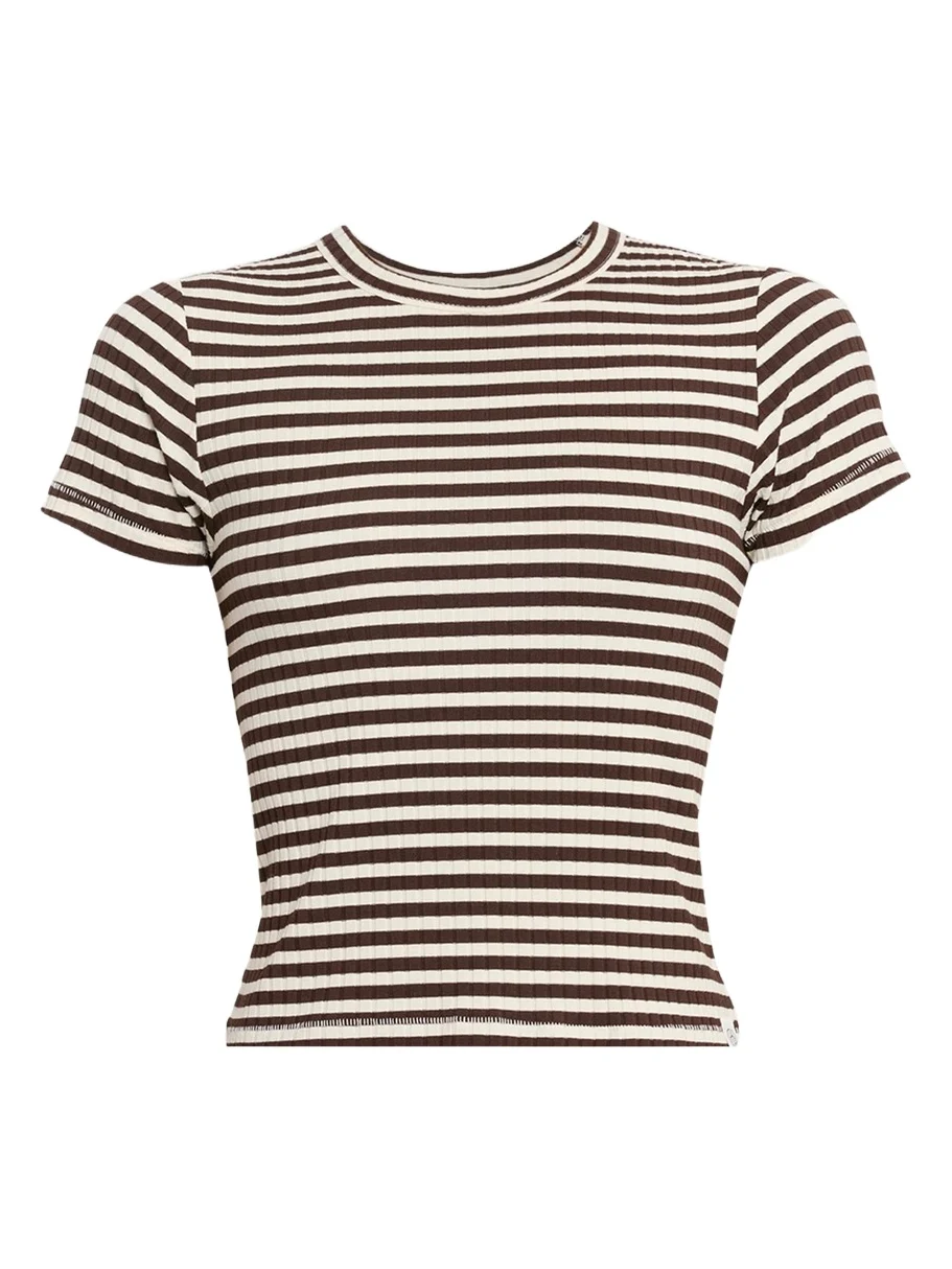 Luca Stripe Rib-Knit Top