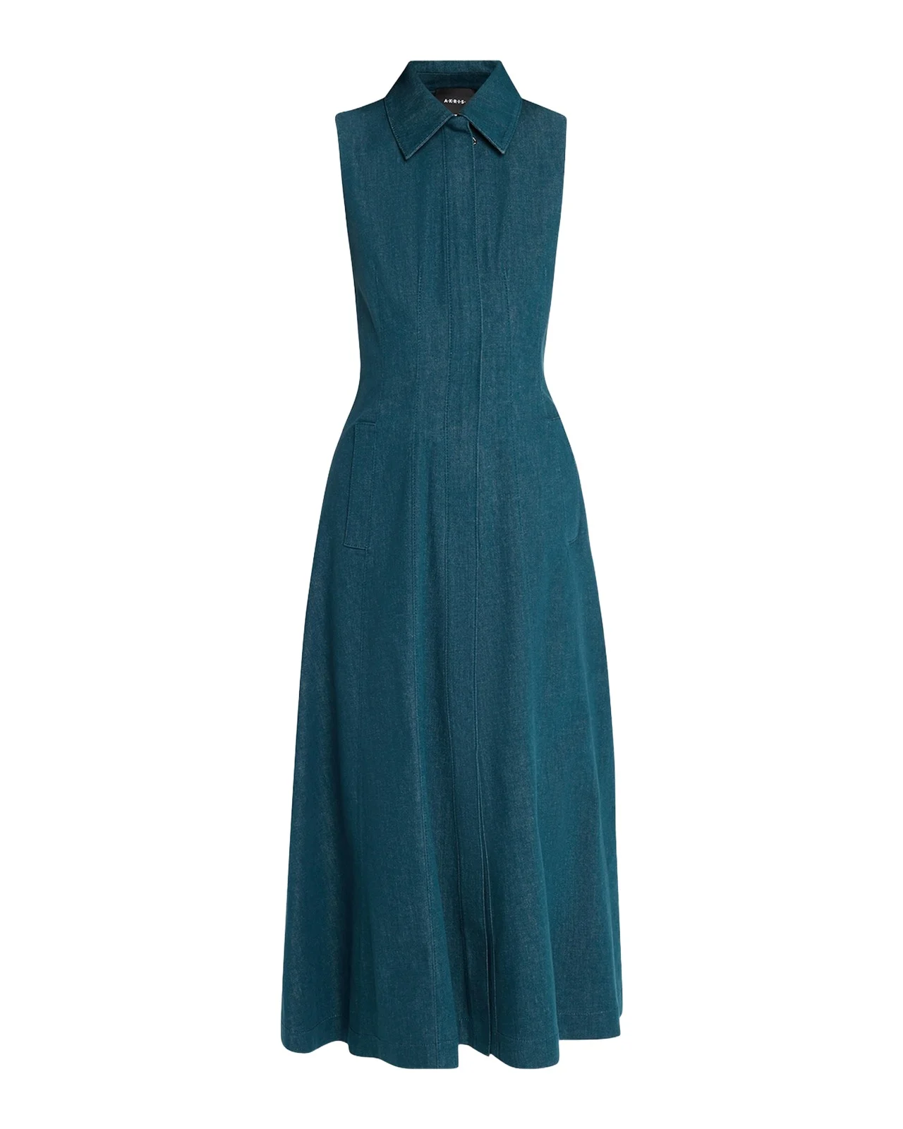 Sleeveless Denim Midi Shirtdress Sleeveless Denim Midi Shirtdress