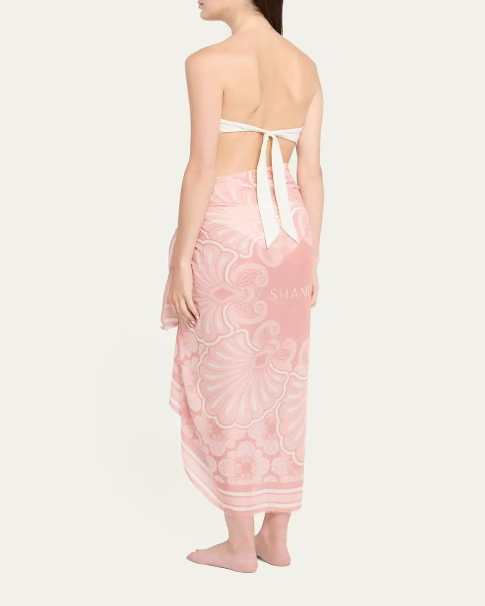 Shani Shemer Floral Logo Pareo Coverup | Thumbnail 3 Shani Shemer Floral Logo Pareo Coverup | Thumbnail 3