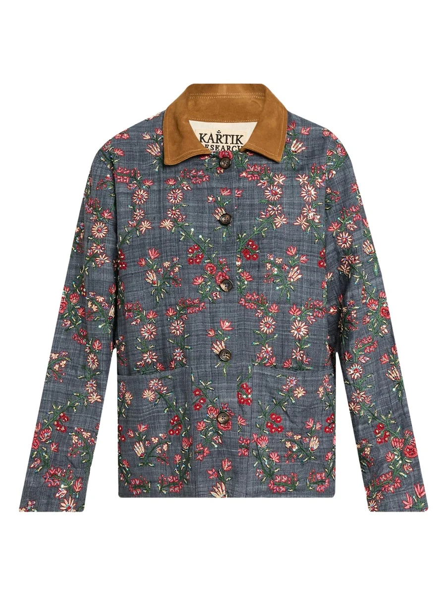 Kartik Research Palampore Floral Embroidered Chore Jacket