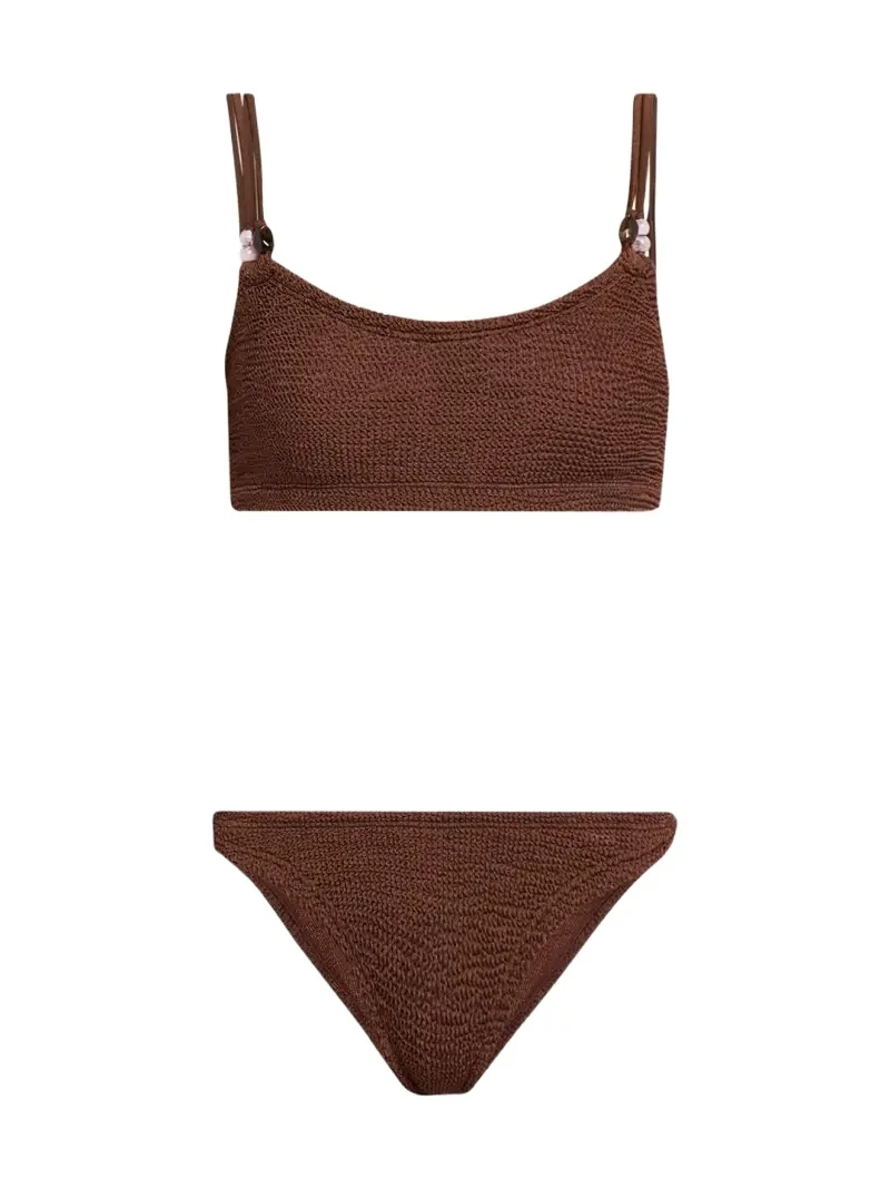 Hunza G Cassie Beaded Two-Piece Swimsuit