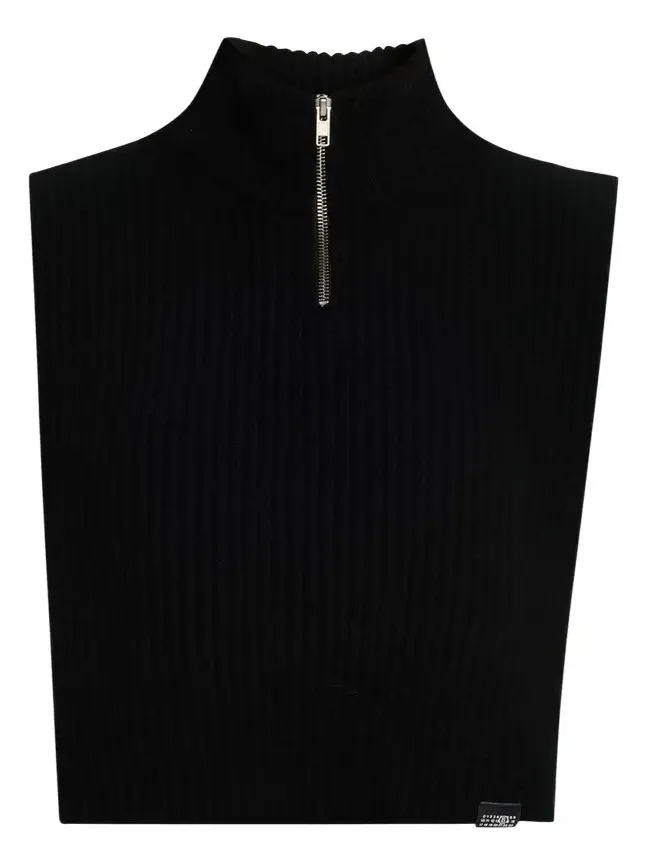 Cropped Wool-Blend Sweater Vest