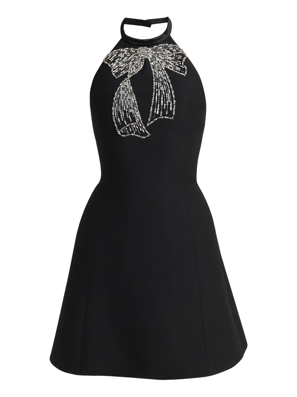 Valentino Garavani Beaded Bow Halter Minidress