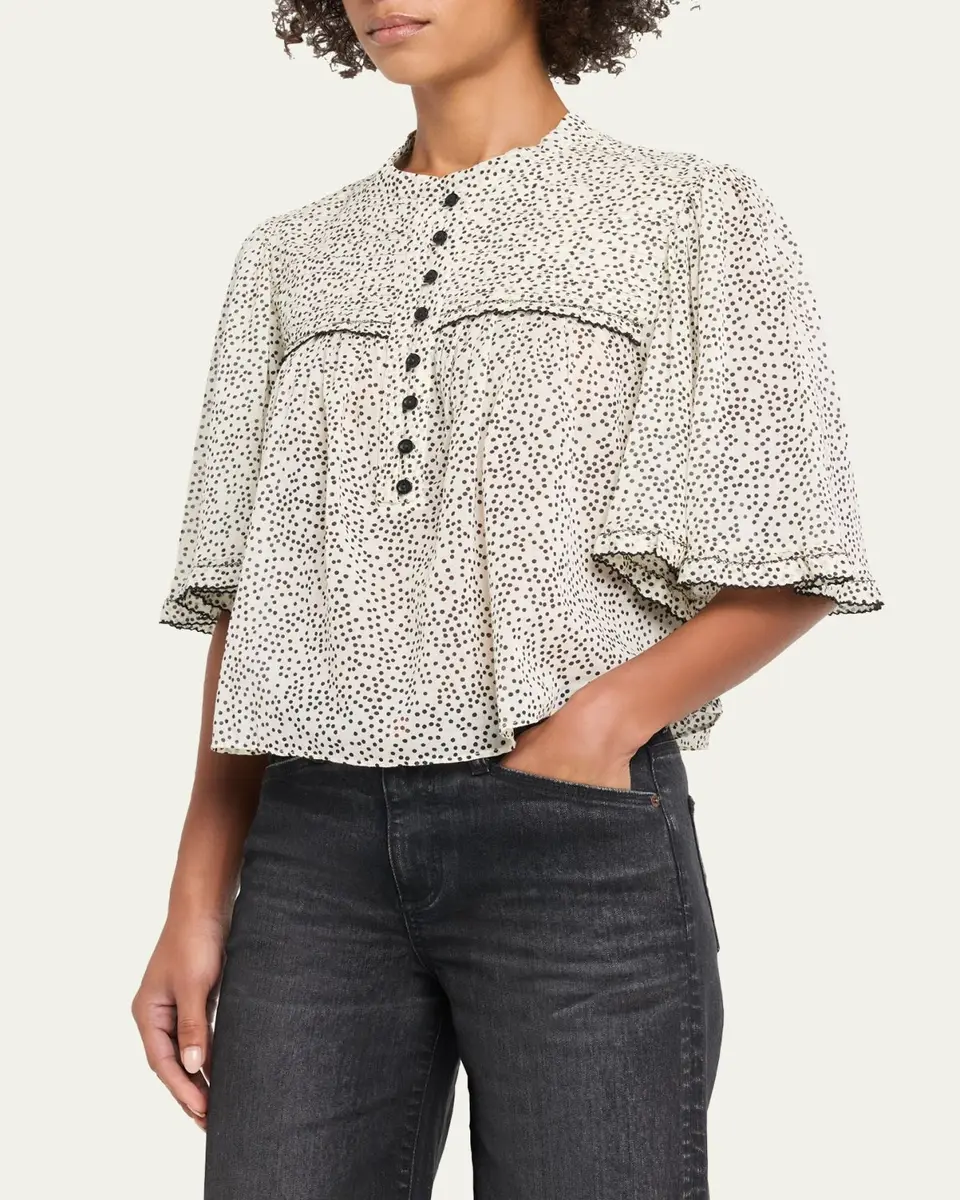 Etoile Isabel Marant Douna Polka-Dot Blouse | Thumbnail 4 Etoile Isabel Marant Douna Polka-Dot Blouse | Thumbnail 4
