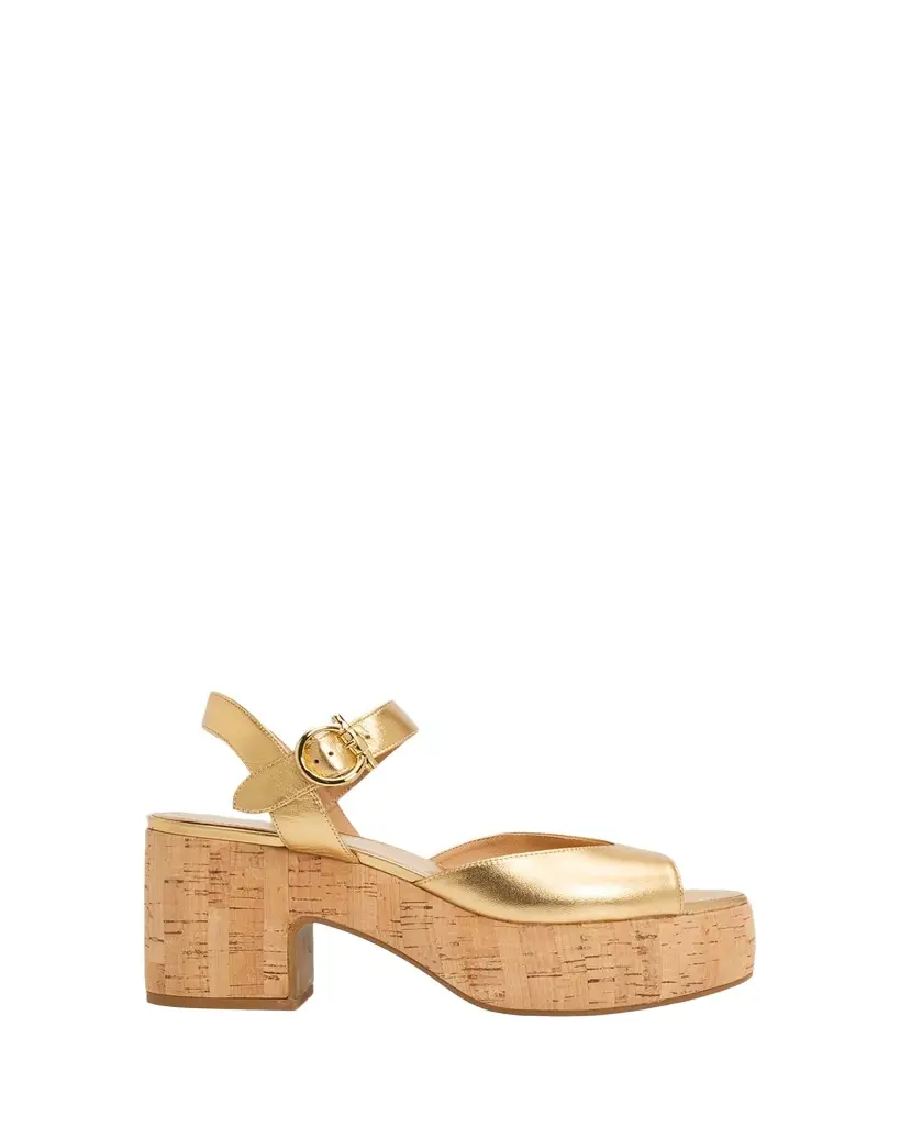 75mm Nerea Metallic Leather Platform Sandals 75mm Nerea Metallic Leather Platform Sandals