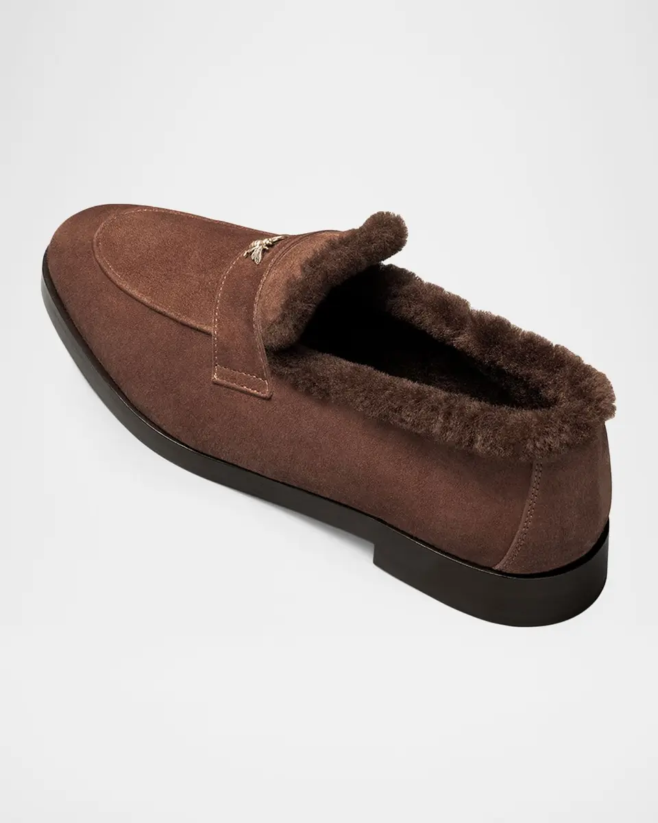 Bougeotte Suede and Shearling Loafers | Thumbnail 5