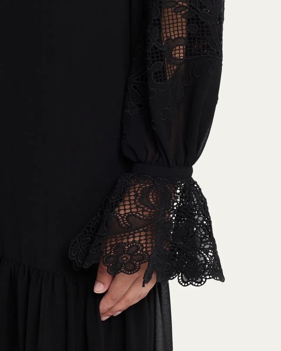 Kobi Halperin Skye Tiered Lace-Inset Maxi Dress | Thumbnail 5 Kobi Halperin Skye Tiered Lace-Inset Maxi Dress | Thumbnail 5