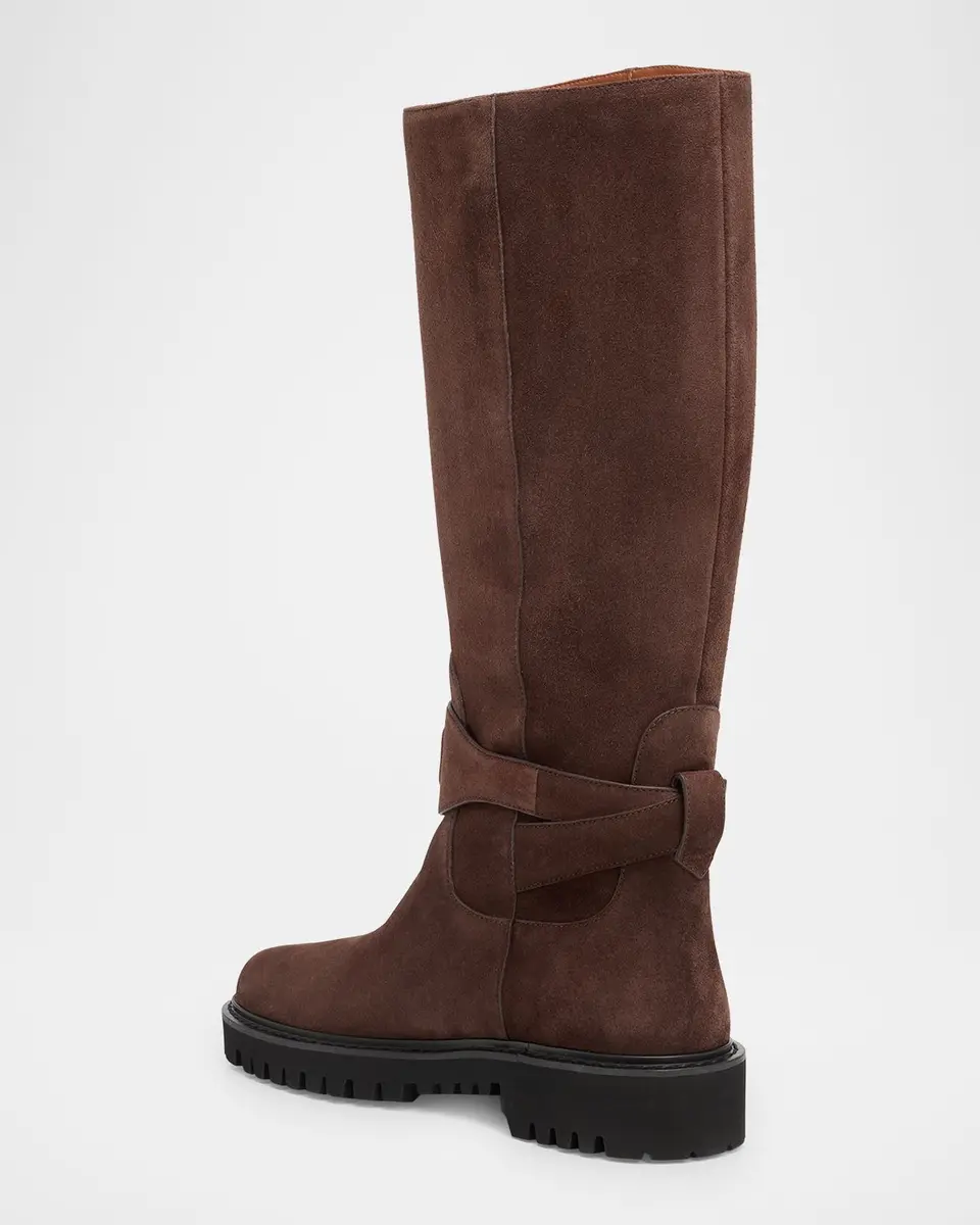 Valentino Garavani 40mm VLogo Signature Suede Knee-High Boots | Thumbnail 2 Valentino Garavani 40mm VLogo Signature Suede Knee-High Boots | Thumbnail 2