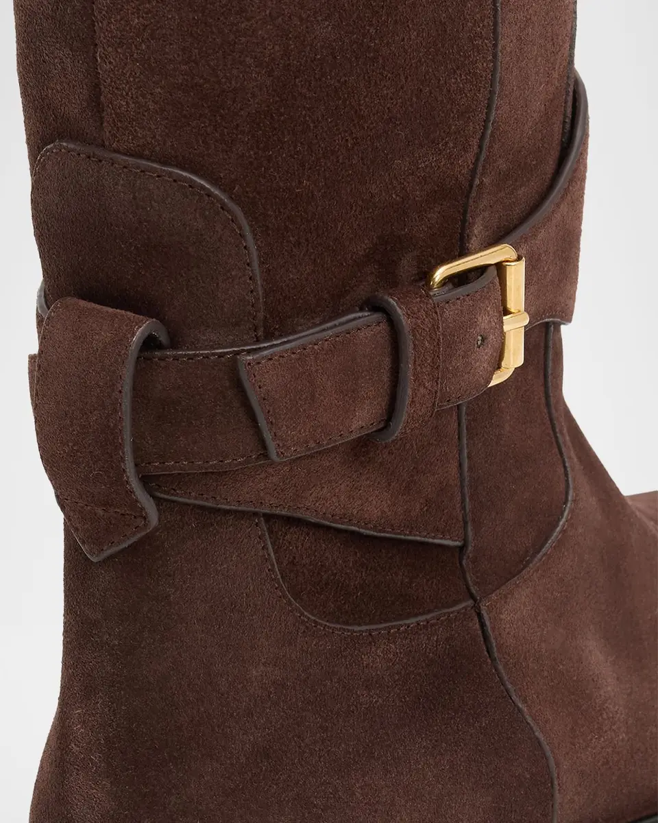 Valentino Garavani 40mm VLogo Signature Suede Knee-High Boots | Thumbnail 3 Valentino Garavani 40mm VLogo Signature Suede Knee-High Boots | Thumbnail 3