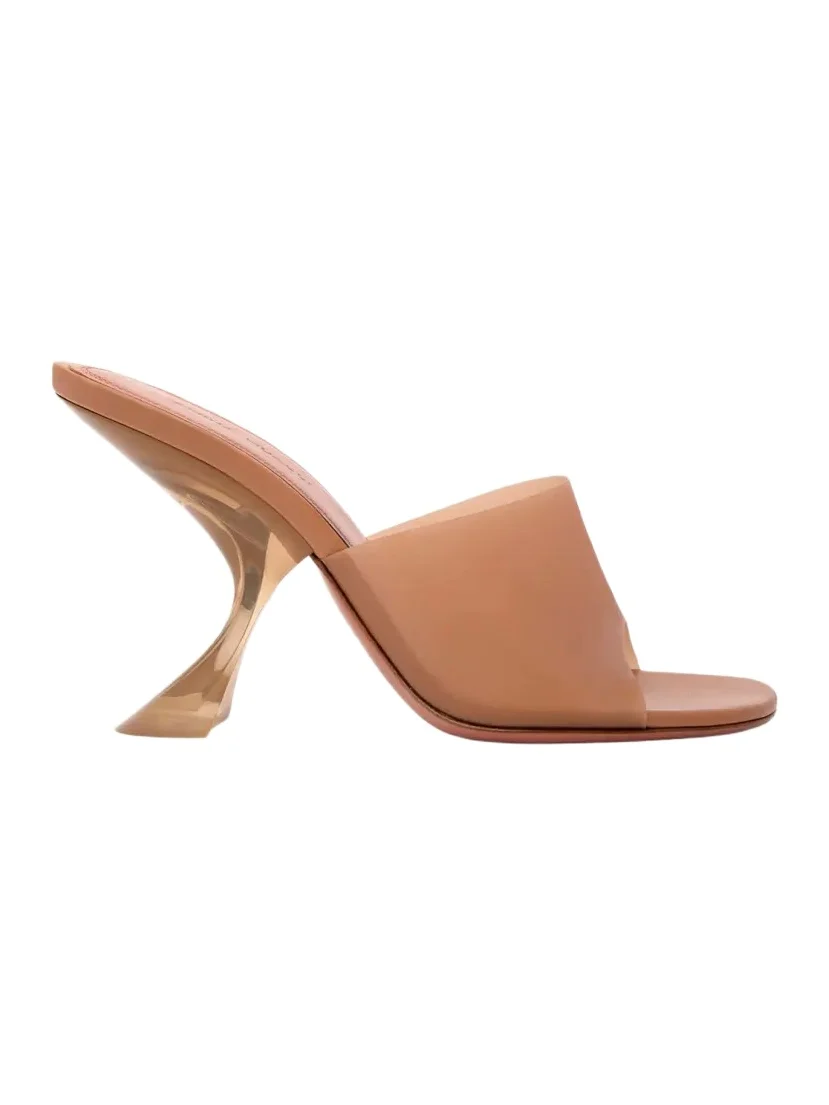 Amina Muaddi 90mm Taylor Transparent Slippers